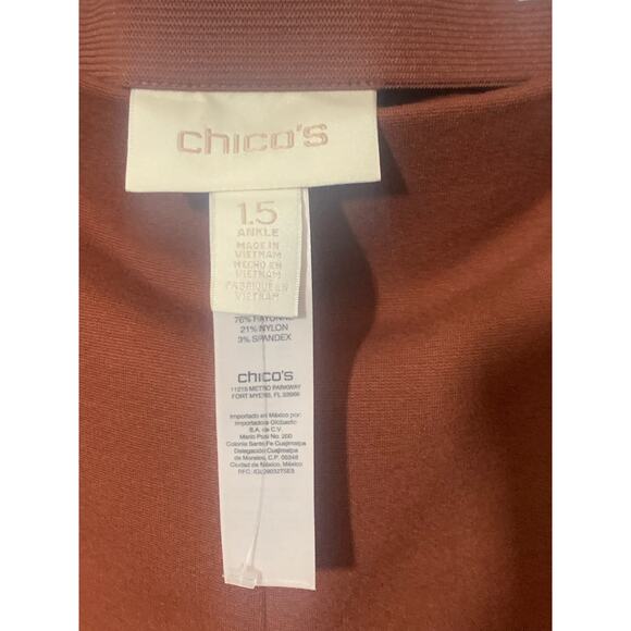Chico's Juliet Ankle Pant Ultimate Fit  Rich Mahogonysz 1.5 - M NWT - Picture 7 of 8